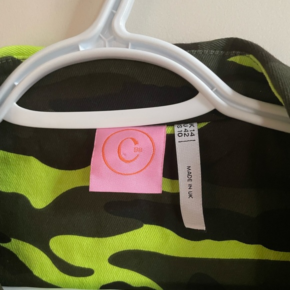 C 98 Camouflage Green Cropped Blazer Jacket Y2K 90’s The Bay NWOTs - Picture 4 of 5